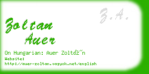 zoltan auer business card